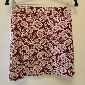 Red and White Mini skirt